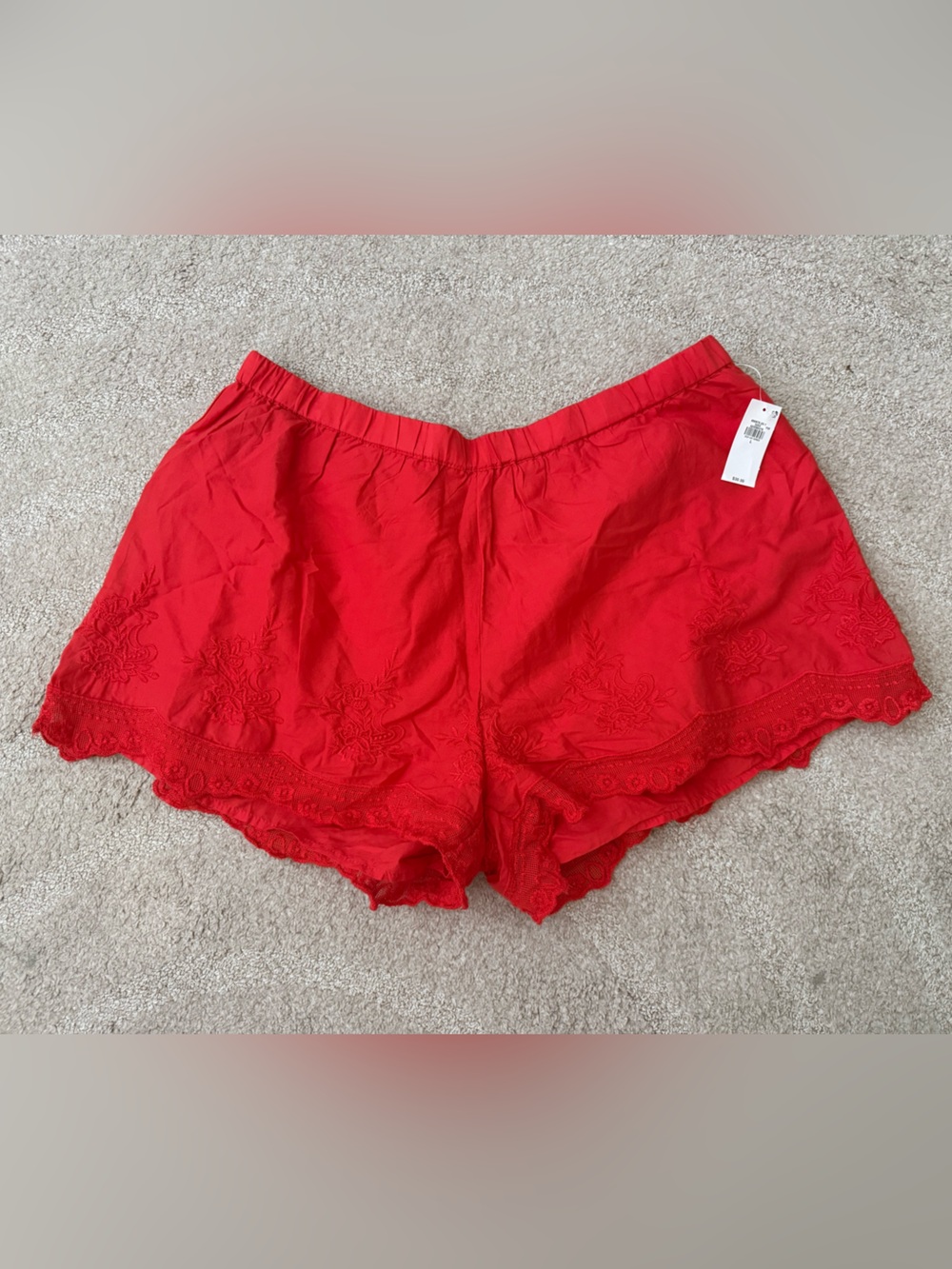 Old Navy Red Lace-Trim Shorts - Women